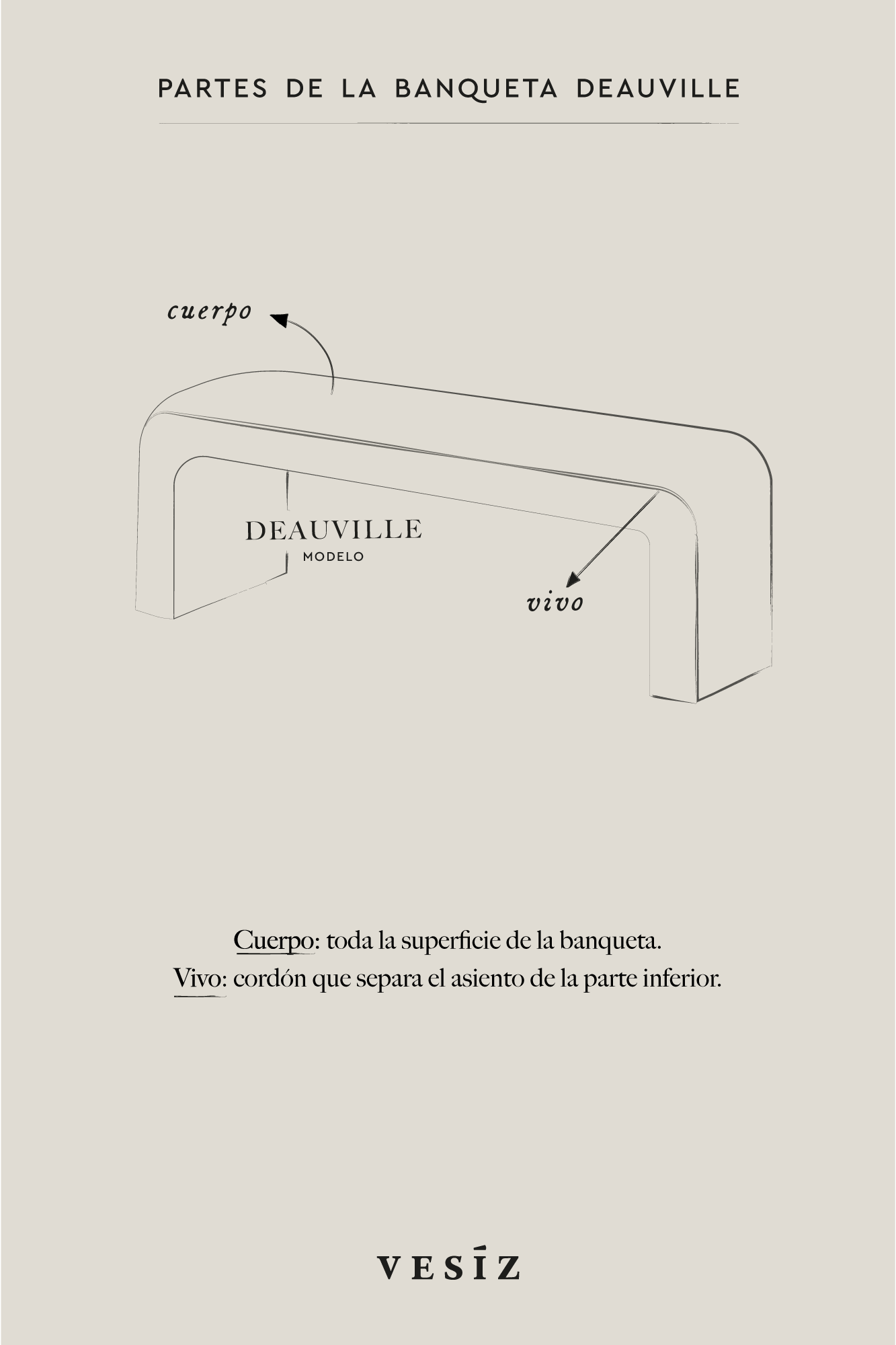 Banqueta Deauville